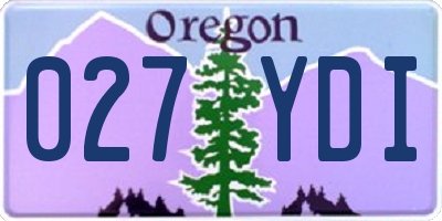 OR license plate 027YDI