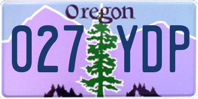 OR license plate 027YDP