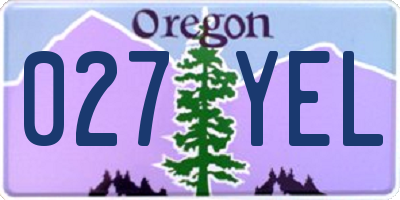 OR license plate 027YEL
