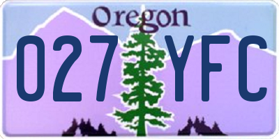 OR license plate 027YFC