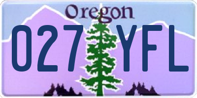 OR license plate 027YFL