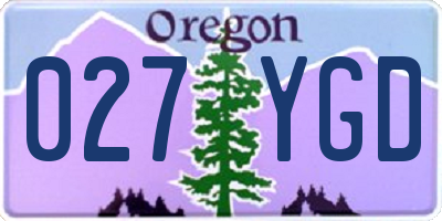 OR license plate 027YGD