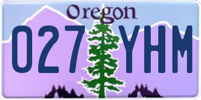 OR license plate 027YHM