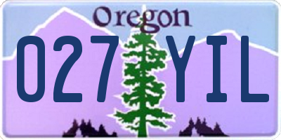 OR license plate 027YIL