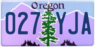 OR license plate 027YJA