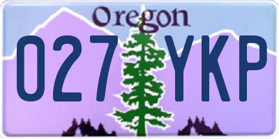OR license plate 027YKP