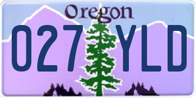 OR license plate 027YLD