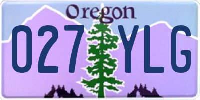 OR license plate 027YLG