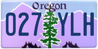 OR license plate 027YLH
