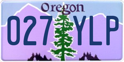 OR license plate 027YLP