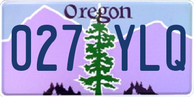 OR license plate 027YLQ