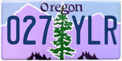 OR license plate 027YLR