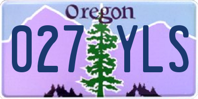 OR license plate 027YLS