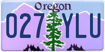 OR license plate 027YLU