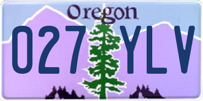 OR license plate 027YLV