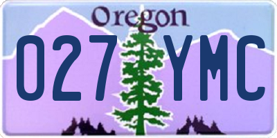 OR license plate 027YMC