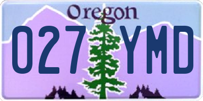 OR license plate 027YMD
