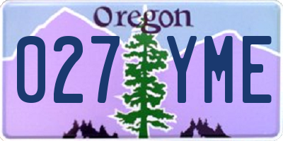 OR license plate 027YME