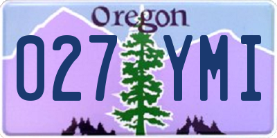 OR license plate 027YMI
