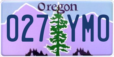 OR license plate 027YMO