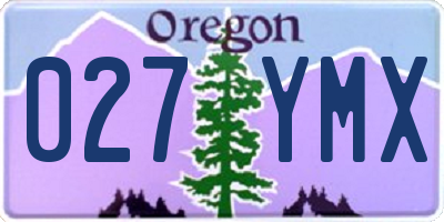 OR license plate 027YMX