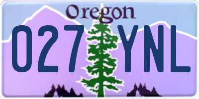 OR license plate 027YNL