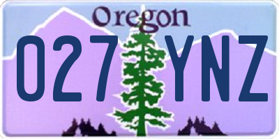 OR license plate 027YNZ