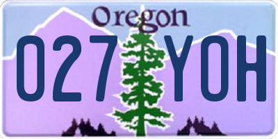 OR license plate 027YOH