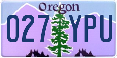 OR license plate 027YPU
