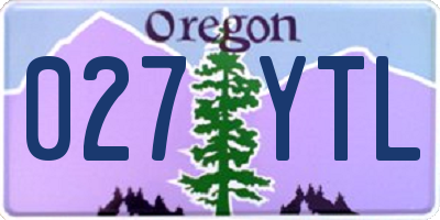 OR license plate 027YTL