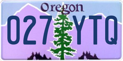 OR license plate 027YTQ