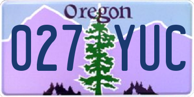OR license plate 027YUC