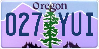 OR license plate 027YUI