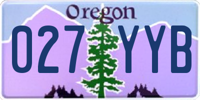 OR license plate 027YYB