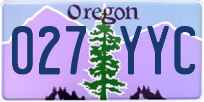 OR license plate 027YYC
