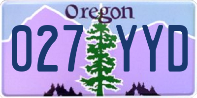 OR license plate 027YYD