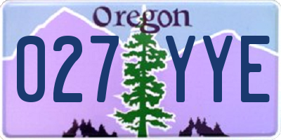 OR license plate 027YYE