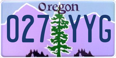 OR license plate 027YYG