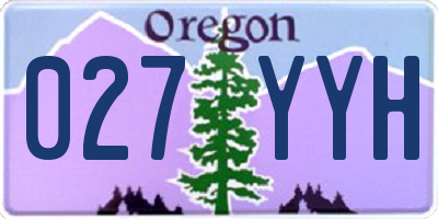 OR license plate 027YYH