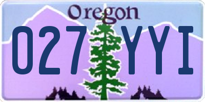 OR license plate 027YYI
