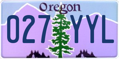 OR license plate 027YYL