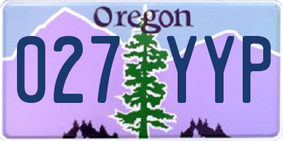 OR license plate 027YYP
