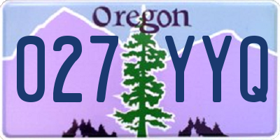 OR license plate 027YYQ