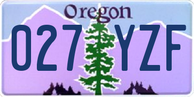 OR license plate 027YZF
