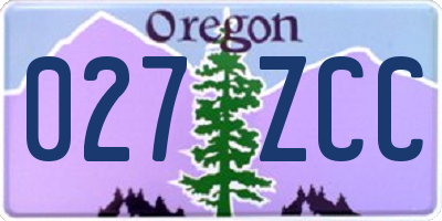 OR license plate 027ZCC