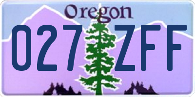 OR license plate 027ZFF