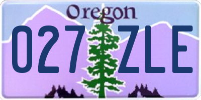 OR license plate 027ZLE