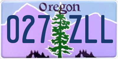 OR license plate 027ZLL