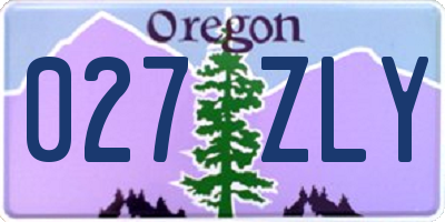 OR license plate 027ZLY