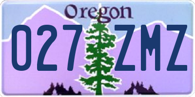 OR license plate 027ZMZ